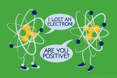 I Lost An Electron Are You Positive Science Atomic Humor Poster X