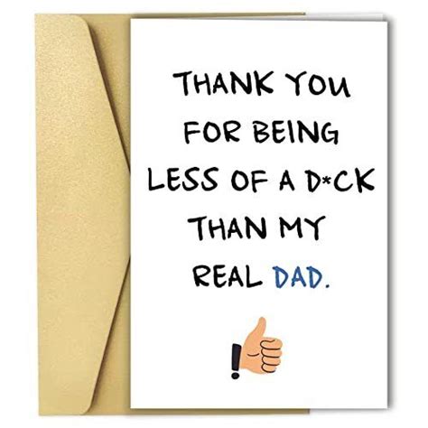 Funny Fathers Day Card For Stepdad Naughty Fathers Day T For Real Dad Ebay