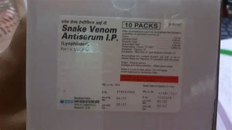 Anti Snake Venom Serum Asvs At Rs Piece Anti Snake Venom In