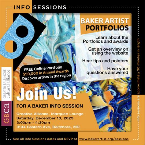 Creative Alliance Baker Artist Portfolios Info Session