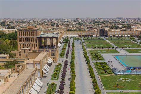 Naqsh E Jahan Square With Ali Qapu Palace In Isfahan Ir Stock Image