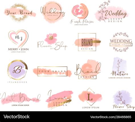 Logo watercolor background banner Royalty Free Vector Image