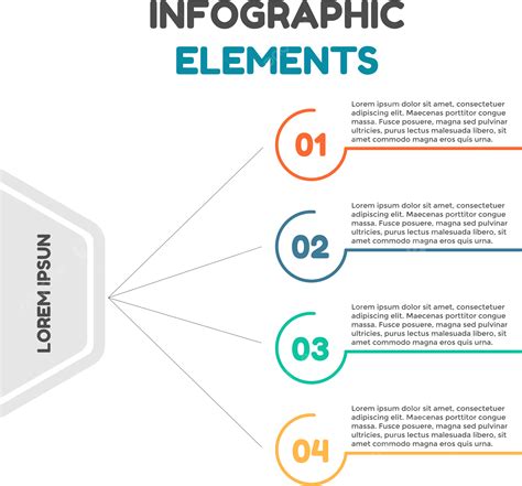 รูปองค์ประกอบอินโฟกราฟิกที่เรียบง่ายเวกเตอร์ที่มีสีสัน Png แบบ กราฟิก ออกแบบภาพ Png และ