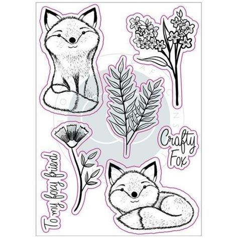 Craft Consortium Over The Hedge Henry The Fox Clear Stamps Ccstmp017