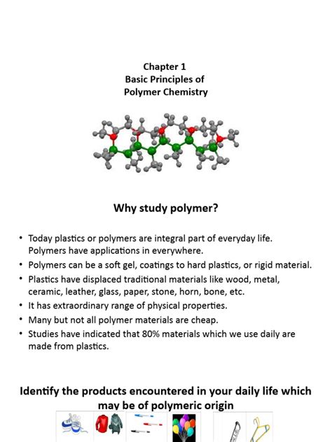 Chapter1 Basic Principle Lec Pdf Polymers Polymerization