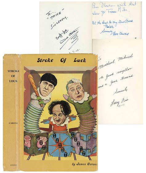 Lot Detail The Three Stooges Signed Copy Of Larry Fines