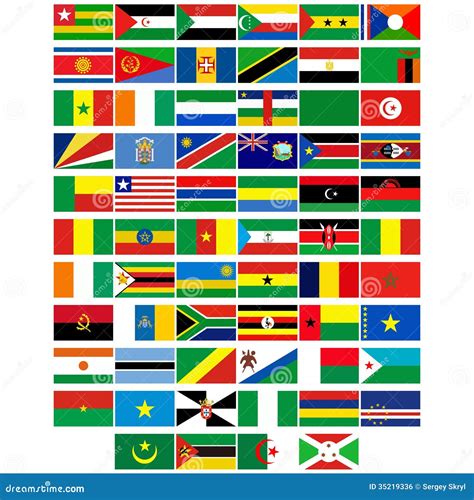 Banderas De Los Países De África Ilustración del Vector Ilustración