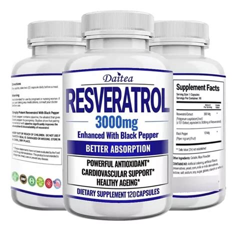 Resveratrol Mg C Psulas Potente Antioxidante Cuotas Sin