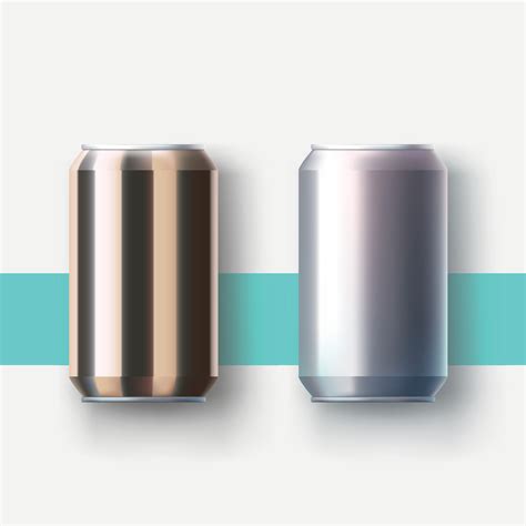 metal cans lying on surface with shadow 26058230 Vector Art at Vecteezy