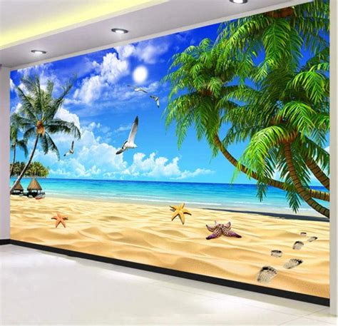 Papier Peint Murales D Mural Wallpaper Personnalis Moderne Plage Bord