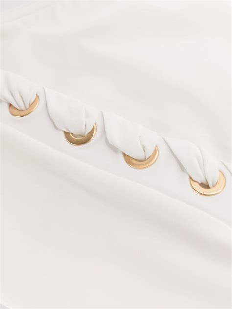 ZIMMERMANN Halliday High Waisted Bikini Bottoms White FARFETCH