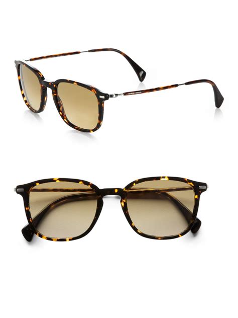 Giorgio Armani Retro Sunglasses In Brown For Men Lyst