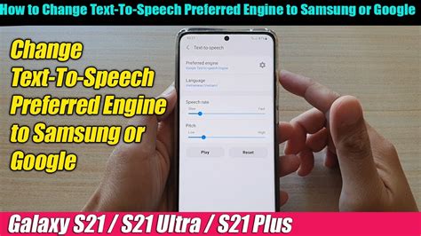 Galaxy S21ultraplus How To Change Text To Speech Preferred Engine To