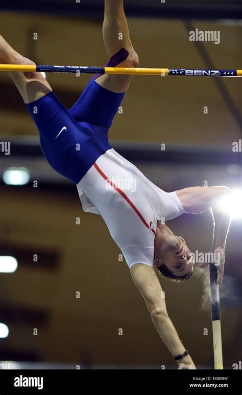 Renaud Lavillenie Of France In Action During The Men S Pole Vault Event