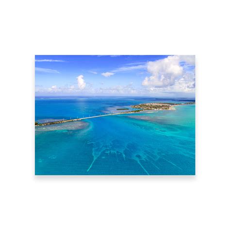 Florida Keys Aerial View With Bridge Wall Art