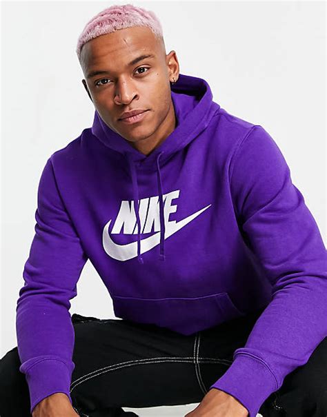 Nike Club Fleece Hbr Hoodie In Purple Asos