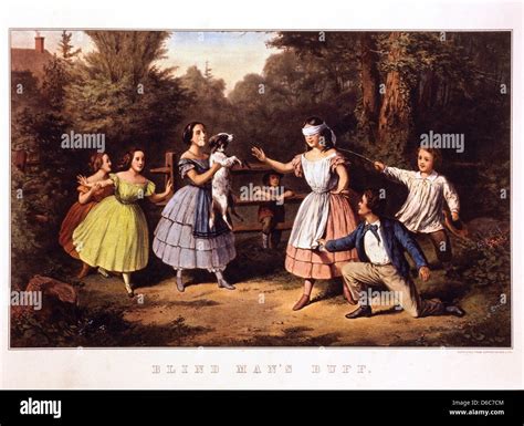 Blind Mans Buff Currier Ives Hi Res Stock Photography And Images Alamy