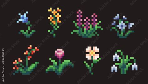 flower pixel art  flower site