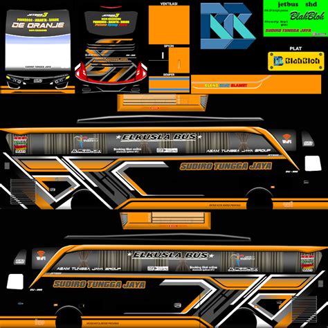 Sudiro Tungga Jaya De Oranje 005 Skin Livery Bus Simulator Indonesia