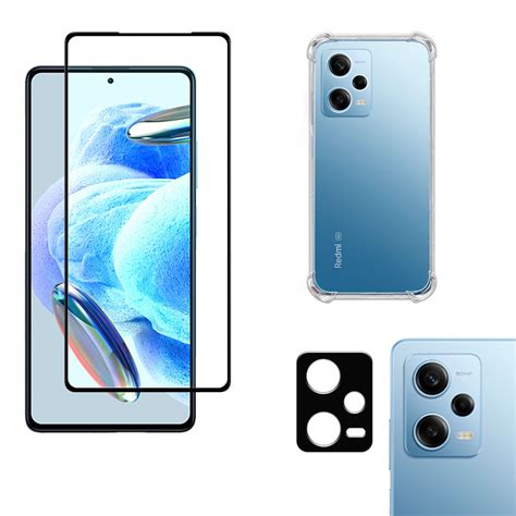 Kit Xiaomi Redmi Note 12 Pro 5g Película De Vidro 3d Capa Capinha