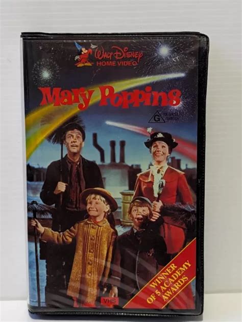 Walt Disney Home Video Mary Poppins Vintage Vhs Clamshell In Great