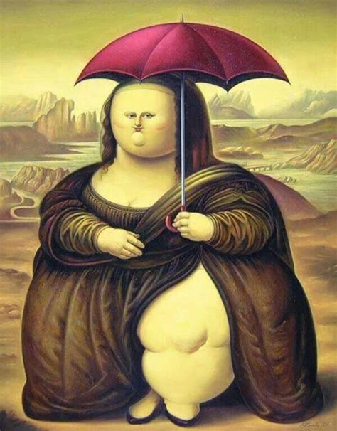 Mona Lisa Con Paraguas Pinturas De Fernando Botero Gioconda