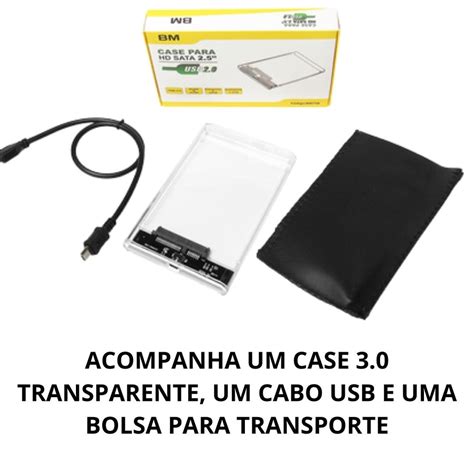 Case Slim Hd Ssd Adaptador Usb 3 0 Sata 3 Externo Ps4 Hd30 Cabo