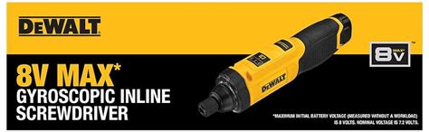 Dewalt 8v Max Cordless Screwdriver Kit Gyroscopic 1 Battery Electric