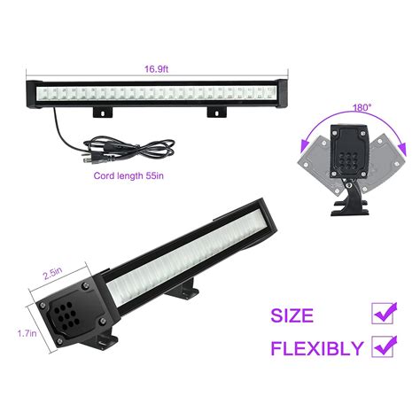 Faishilan Black Lights Pack Led Black Light Bar Ip Waterproof