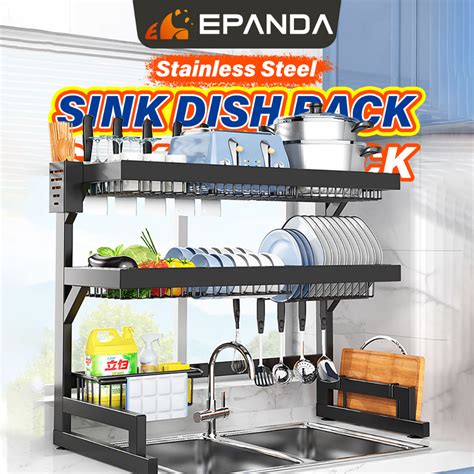 Epanda Rak Pinggan Mangkuk Sinki Dish Rack Drainer Rak Pinggan