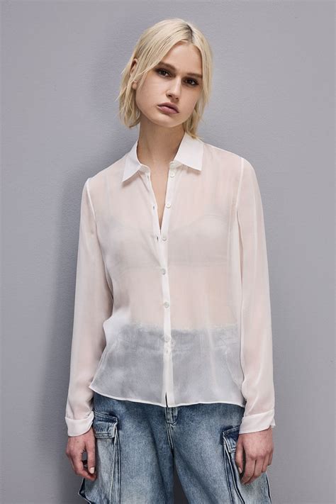 Camicia In Voile Di Seta Bianco Patrizia Pepe