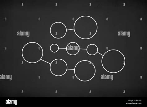 Illustrative White Circles Connected Each Other In Groups Network On