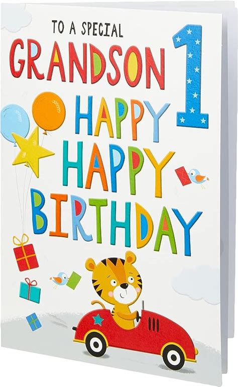 Regal Publishing Juvenile Birthday Card Age 1 Grandson 9 X 6 Inches