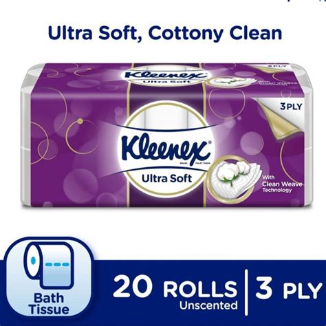 Kleenex Bath Tissue Toilet Roll Tissue Roll Clean Care Regular Ply