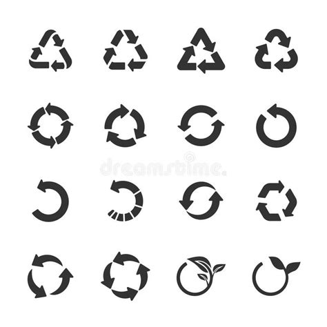 Recycle Icon Set Vector Eps10 Stock Vector Illustration Of Organic