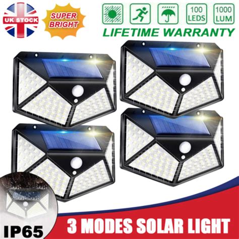 Solar Power Pir Motion Sensor Wall Outdoor Garden Security Lamp Led