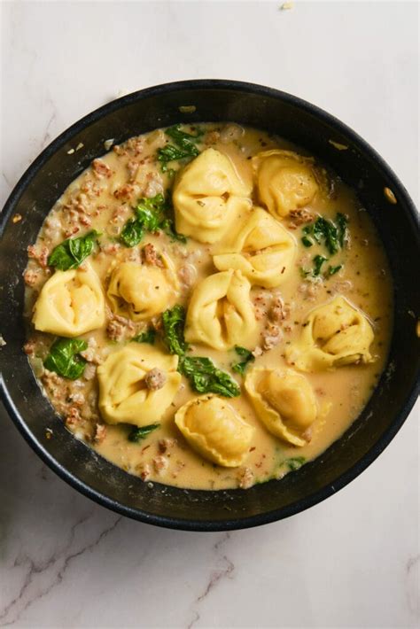 Sausage Tortellini Soup Recipe Baked Bree