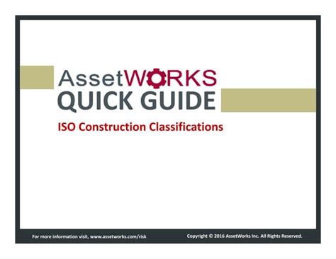 Quick Guide Understanding Iso Construction Classifications Ppt