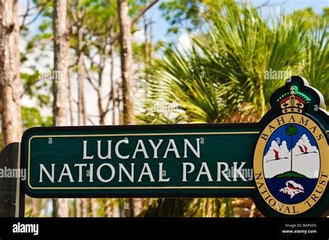 Lucayan National Park sign, freeport, Grand Bahama, Bahamas Stock Photo - Alamy