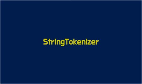 Java StringTokenizer