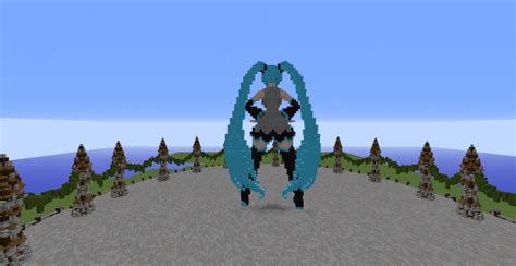 Hatsune Miku Statue Minecraft Map