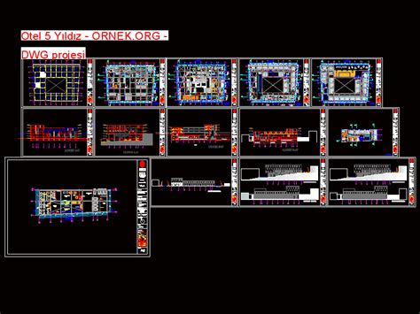 Otel 5 Yıldız dwg projesi Autocad Projeler