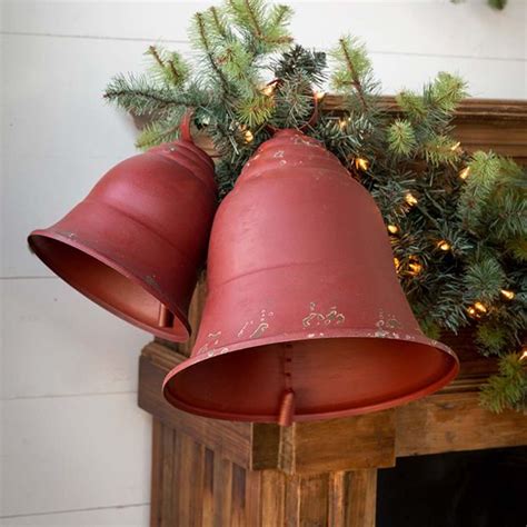 Rustic Oversized Christmas Bell Antique Farmhouse