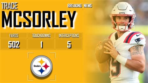 Pittsburgh Steelers Trace Mcsorley Youtube