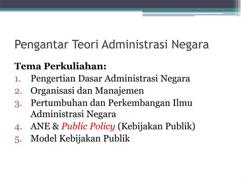 Pengantar Ilmu Administrasi Negara 2 Ppt