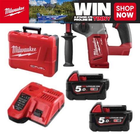 Milwaukee M18ch 502c 18v M18 Fuel 26mm Brushless Cordless Rotary Hammer Kit