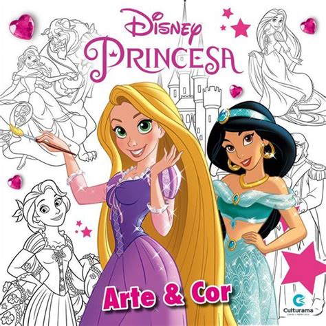 Livro Infantil Colorir Princesas Disney Arte E Cor Arte Cor Livros