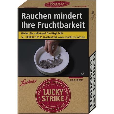 Lucky Strike Straight Red LUCKY STRIKE ZIGARETTEN OHNE ZUSÄTZE