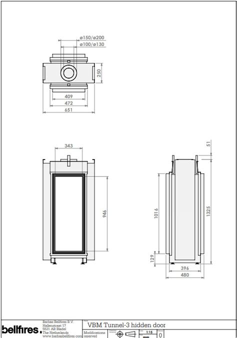 Vertical Bell Medium Tunnel 3 Gas Fires Designer Fires