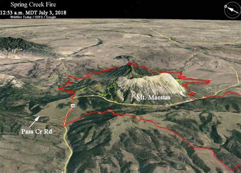 Maps Of Spring Creek Fire July 3 2018 Wildfire Today